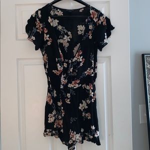 AE Floral Romper with Middle Cutout